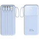 Power Bank 20000 mAh 22.5W Fast Charge, Встроенные 4 кабели Blue - изображение 1