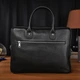 Сумка - портфель для ноутбука из натуральной кожи Tiding Bag M364A Черная 40х30х6см - изображение 4