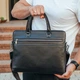 Мужская деловая сумка для документов и ноутбука Tiding Bag NV23712 Черная 38х28х6см - изображение 2