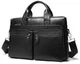 Мужская сумка для ноутбука деловая из натуральной кожи Tiding Bag N76955 Черная 39х28х8см - изображение 3