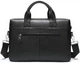 Мужская сумка для ноутбука деловая из натуральной кожи Tiding Bag N76955 Черная 39х28х8см - изображение 5