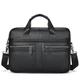 Кожаная мужская сумка для ноутбука 15.6 дюйма Tiding Bag N8256 Черная 39х29х7 см - изображение 6