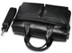 Мужская сумка для ноутбука деловая из натуральной кожи Tiding Bag N76955 Черная 39х28х8см - изображение 7