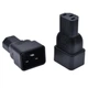 Перехідник живлення Lucom IEC(C13)-(C20) (адаптер) прямий 10A Cu чорний(62.09.8478) - изображение 4