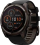 Спортивний годинник Garmin Fenix 8 51mm Solar Sapphire Carbon Gray DLC Titanium w. Black/Pebble Gray S. Band (010-02907-10/11) - изображение 1