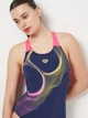 Купальник слитный женский Arena Ripples Swimsuit V Back B 009021-780 36 Синий (3468337506072) - изображение 3