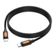 Кабель USB Borofone BX114 Silicone, Type-C to Type-C, 60W, 1m, Чорний - зображення 3