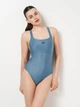 Купальник слитный женский Arena Solid Swimsuit Control Pro Bac 005910-550 36 Серый (3468337486077) - изображение 1