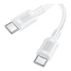 Кабель USB Borofone BX111, 60W, Type-C to Type-C, 1m, Белый - изображение 3