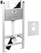 Инсталляция Oli 120 888781 с панелью смыва Slim 659044 хром + унитаз подвесной Devit Flow DFL0460111W Rimless с сиденьем Soft Close дюропласт - изображение 2
