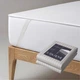 Набор U-tek Наматрасник Cotton Premium Health Care Непромокаемый с резинками по углам 180x200 см + Простынь натяжная Сатин Boston Soft Grey Stripe 180х200 см (COTPRE180200 + BSSG182) - изображение 1