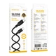 Кабель USB Borofone BX113 Silicone, Type-C to Type-C, 60W, 3m, Чорний - зображення 6