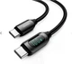 Кабель 1м Toocki Type-C-Type-C PD 100W (20V/5A) LED дисплей швидка зарядка для смартфонів - зображення 4