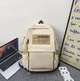 Жіночий міський рюкзак шкільний білий портфель - зображення 1