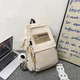 Жіночий міський рюкзак шкільний білий портфель - зображення 2