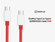 Кабель швидкої зарядки OnePlus DL149 Type-C to Type-C Warp Charge SuperVooc 10A 100W 1м Червоний - зображення 1