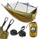 Туристический гамак Mountain Goat 270 x 140 см с москитной сеткой, одноместный, подвесной Olive (P-5905973403153) - изображение 1