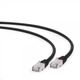 Патч-корд 0.5м S/FTP Cat 6A CU LSZH black Cablexpert (PP6A-LSZHCU-BK-0.5M) - зображення 1