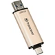 USB флеш накопичувач Transcend 256GB JetFlash 930 Gold-Black USB 3.2/Type-C (TS256GJF930C) - зображення 4