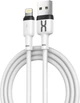 Кабель DC CL-210 Usb - Lightning для телефонов Apple 1 метр эластичный силиконовый белый - изображение 1