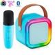 Портативная колонка K12 с RGB подсветкой мини-детское караоке с микрофоном Синия 8918 - изображение 3