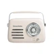 Кухонне радіо Vintage Cuisine у ретро стилі з металевою ручкою з Bluetooth та акумулятором Кремове - зображення 1