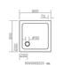 Душевой поддон Volle Compuesto 80x80x3,5 см квадратный white 4487.12808007 - изображение 2