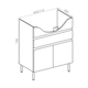 Тумба із умивальником ROZZY JENORI Iris 65x75x39.5см на підлогу біла RJFU034-0165WHSET(RJFU034-0165WH + RZJ201) - зображення 2