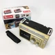 Радиоприёмник портативное радио Golon RX-381 аккумуляторный ретро колонка usb sd mp3 fm. Цвет: желтый - изображение 4