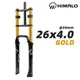 Двухкоронная вилка для фетбайка Himalo 26х4.0" 135мм Fat Fork воздушный ход 190 mm усиленная для fatbike Золотая - изображение 9