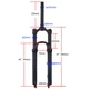 Воздушная вилка Bolany Solo Air 29" 32-FKA-004 120mm Disc 1-1/8" Черная - изображение 3