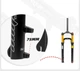 Повітряна вилка для фетбайка Himalo 26 дюймів Fat Fork 130mm Lock-out Rebound Золота - зображення 8