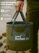 Складное ведро для туризма | из ПВХ портативное Folding Bucket 20 Л | для рыбалки, кемпинга, дачи | цвет олива | удобное складывание (700179) - изображение 1