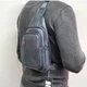 Сумка-слинг мужская черная через плече из натуральной кожи TIDING BAG 68223 - изображение 6