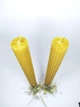 Набор венчальных свечей из вощины 40х2 см Желтые 2 шт - изображение 4