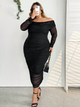 Сукня міді осіння жіноча SHEIN GD-00206687 6XL Чорна (DN3012300118866) - зображення 7
