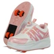 Роликовые кроссовки для девочек на четырех колесах SP-Sport 3414 размер 38 White-Pink - изображение 1