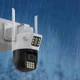 Поворотная водонепроницаемая уличная камера видеонаблюдения PTZ WiFi A23 6mp ICSEE Охранная вайфай Ip камера с ночным видением и удаленным доступом проста в установке - изображение 6