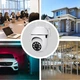 Умная уличная IP-камера для видеонаблюдения с влагозащитой NJ PRO IP360 Поворотная wifi камера наблюдения с датчиком движения ночным видением микрофоном и динамиком Белый - изображение 6
