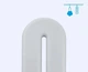 Овальная кольцевая щетка для расчесывания мокрых волос Kai Oval Ring, KQ3167, серая - изображение 4