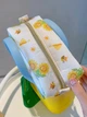Жіноча каучукова сумка-шопер з косметичкою Fungoofun EVA, водостійка, набір 2в1, жовта - зображення 6
