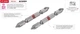 Комплект двухсторонних бит для шуруповерта PH2/PH1 1/4"*60мм, S2, уп. 2 ед., STORM INTERTOOL VT-0230 - изображение 4