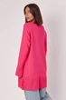 Жіноча в'язана туніка oversize із розрізами з боків - фуксія цвет, ONE SIZE - изображение 2