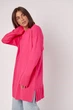 Жіноча в'язана туніка oversize із розрізами з боків - фуксія цвет, ONE SIZE - изображение 5