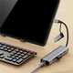 Мережева карта Deepfox-2503 Gigabit Type C/Type A 6 in 2 алюмінієва USB 3.2 hub RJ45 мережевий адаптер 1000 Мбіт/с - зображення 11