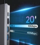 Мережева карта Deepfox-2501 Gigabit Type C/Type A 6 in 2 алюмінієва USB 3.2 hub RJ45 мережевий адаптер 1000 Мбіт/с - зображення 5