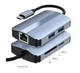 Мережева карта Deepfox-2112 Type C 5 in 1 алюмінієва hub картридер RJ45 мережевий адаптер 100 Мбіт/с - зображення 6