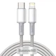 Кабель Baseus High Density Braided Fast Charging Data Cable Type-C to iP PD 20W 2m White (CATLGD-A02) - изображение 1