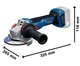 Аккумуляторная угловая шлифмашина Bosch GWS 18V-11 S (18 В, 125 мм) болгарка шлифмашинка УШМ без АКБ (26213) - изображение 3