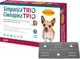 Жевательные таблетки против блох, клещей и гельминтов для собак Zoetis Simparica TRIO (Симпарика TRIO) весом от 1.3 до 2.5 кг 3 таблетки (5414736055633/10024331/10027030) - изображение 1